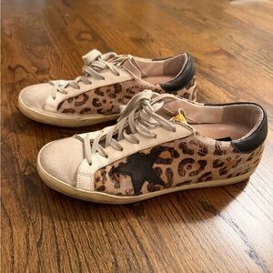 Golden Goose Leopard Print Women's Sneakers
